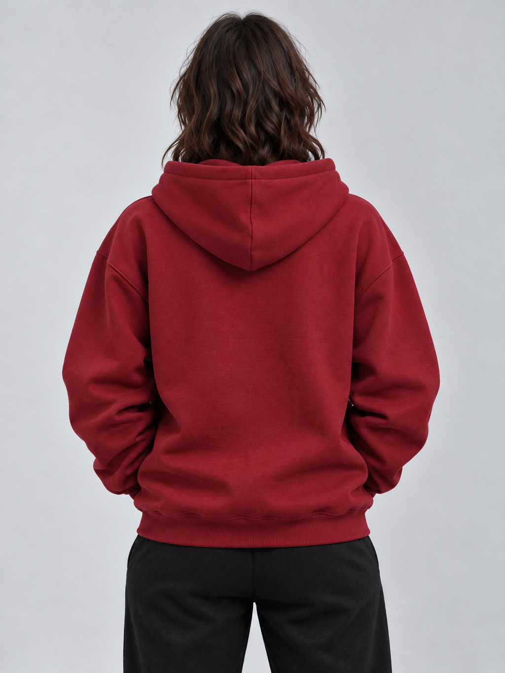 Burgundy oversized Hoodie