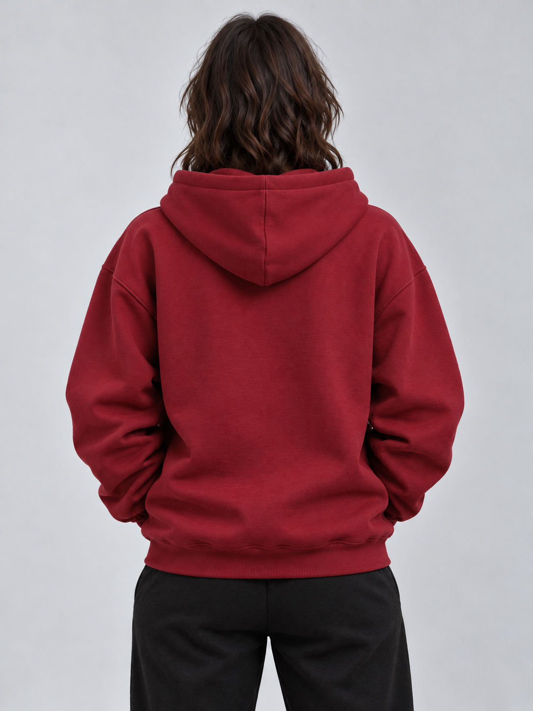 Burgundy oversized Hoodie