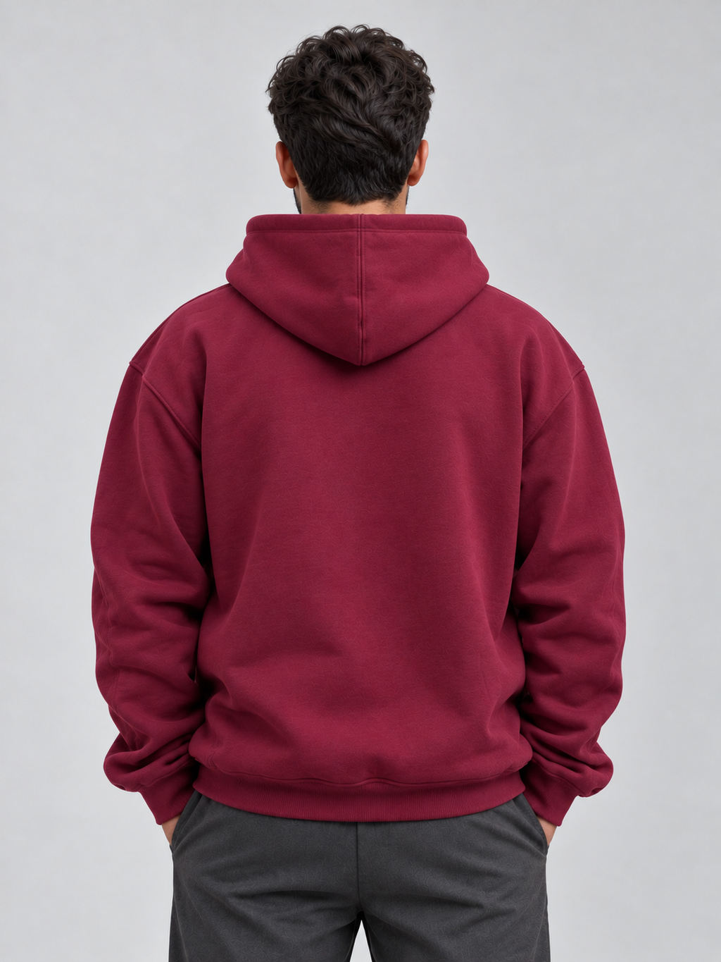 Burgundy oversized Hoodie