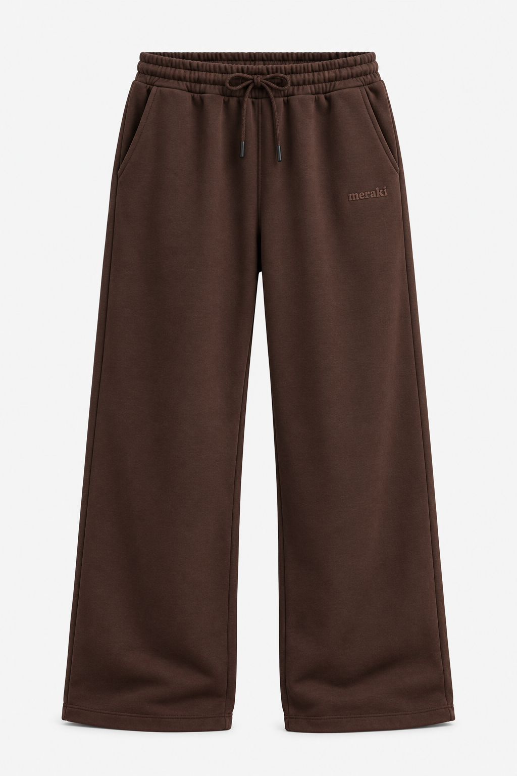 Brown Wide-leg Sweatpants