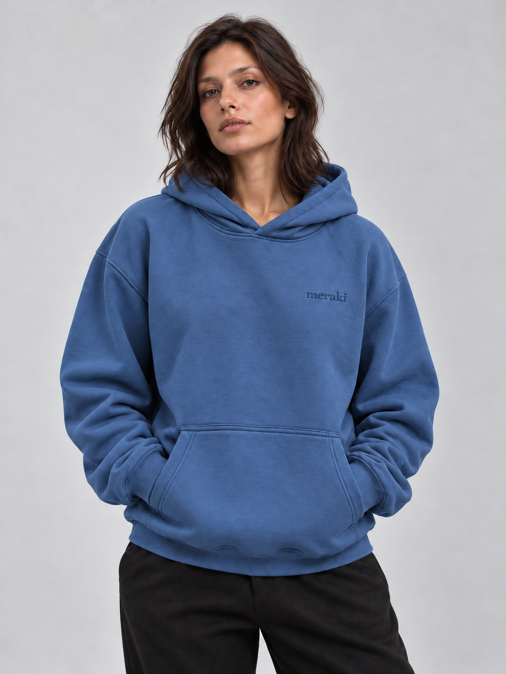 Navy-blue oversized Hoodie