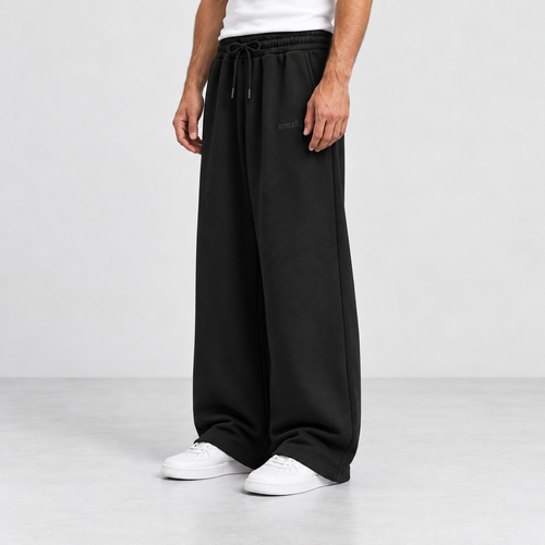 Black Wide-leg Sweatpants